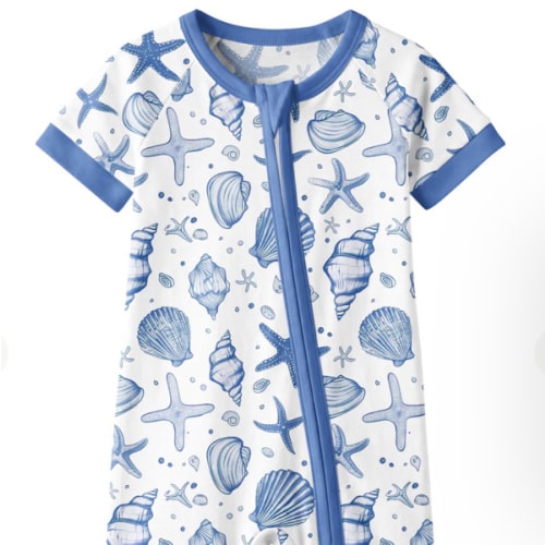 Coastal Charm Family Matching Bamboo Shorty Zippy