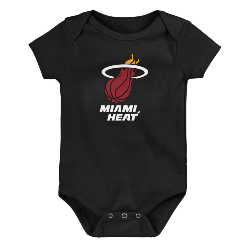 Miami Heat Outerstuff Newborn Primary Logo Bodysuit - Black - Size 0-3 Months