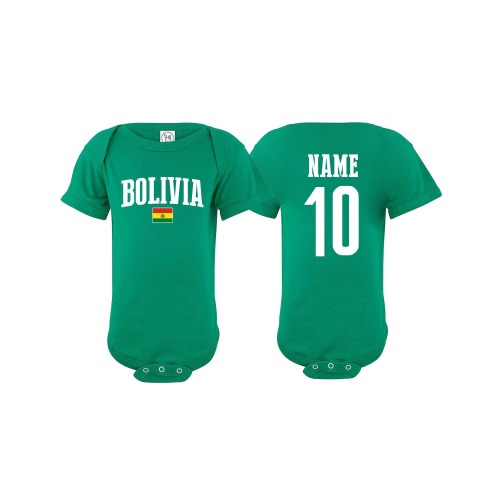Bolivia Bodysuit Add your Name and Number Infant Clothing  Newest Fan Bodysuit Soccer Baby Outfit Mameluco Infant Girls Boys T shirt - Tee