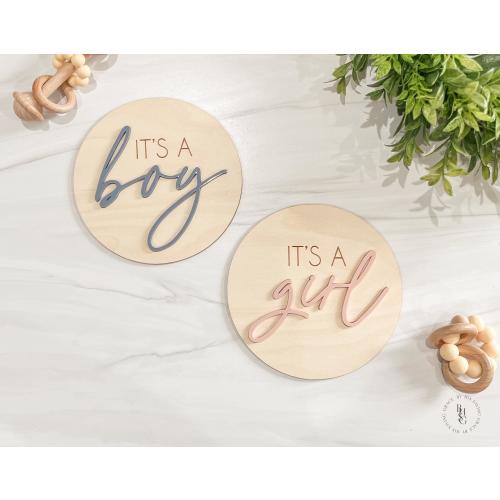 It's A Girl Announcement | It's A Boy Announcement | Gender Reveal Sign | Birth Announcement Sign | Pregnancy Announcement Sign