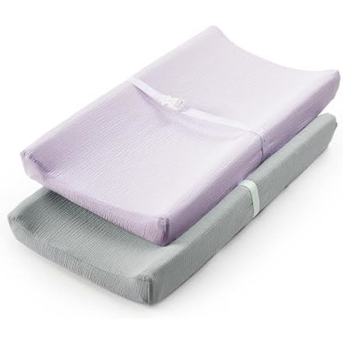 2 Pack Muslin Changing Pad Cover, 32"x16" Changing Table Cover