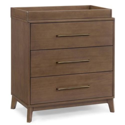 Delta Children Spencer 3 Drawer Dresser With Changing Topper - Bianca White