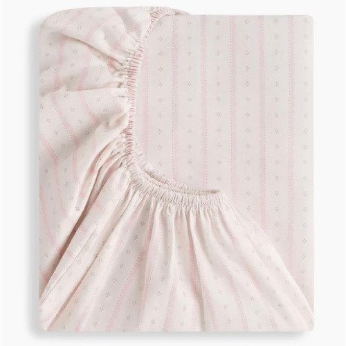 Petal Scallops Crib Sheet - Pink