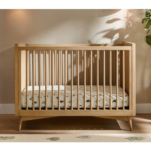 west elm x pbk Mid-Century Convertible Baby Crib | Pottery Barn Kids