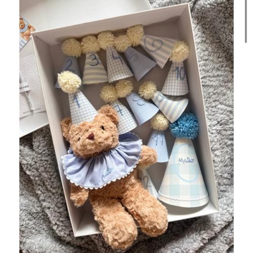 Keepsake Bear Birthday Set – Blue Edition – Enchanted Closet Co