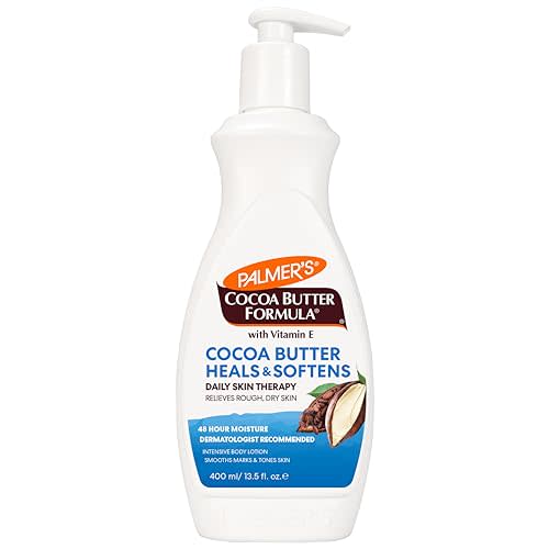 Palmer's Cocoa Butter Body Lotion Formula, Daily Skin Therapy (13.5 Fl Oz) | Intensive Moisturizer Enriched with Vitamin E to Relieve Rough, Dry Skin. Helps Provide 48-Hour Deep Hydration, Pump Bottle