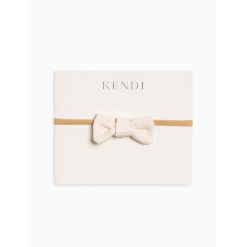 Brushed Back Pointelle Dainty Bow - Ivory