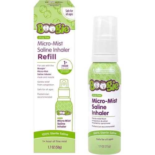 Boogie Micro-Mist Saline Inhaler Refill, Unscented - 1.7 oz