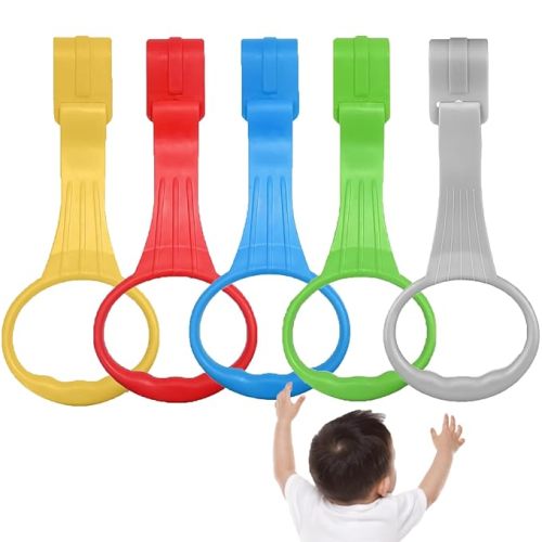 5Pcs Baby Playpen Pull up Rings, Pull up Rings for Play Pen, Playpen Accessories for Help Stand Up Walking Training Tool Newborn (5 Colors)