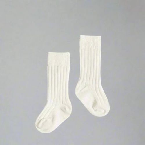 Little Love Bug Company Standard Knee High Socks White Size 0-6m 2 Pack