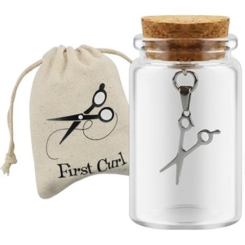 First Curl Baby Teeth Keepsake Box First Haircut Keepsake Holder for Boys and Girls Glass Bottle Glass Bottle(Lanugo Bottle)