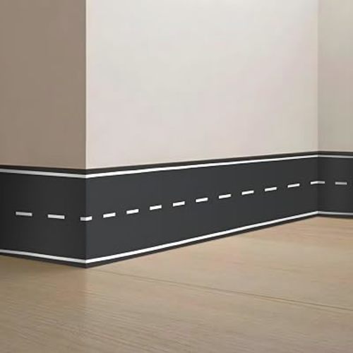 140 Inch Road Street Wall Border Decals, Removable Vinyl Stickers, Kids Room Nursery Bedroom Floors and Walls Decorations