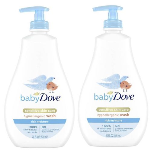 Baby Dove Rich Moisture Baby Wash & Shampoo 20 fl oz/2ct