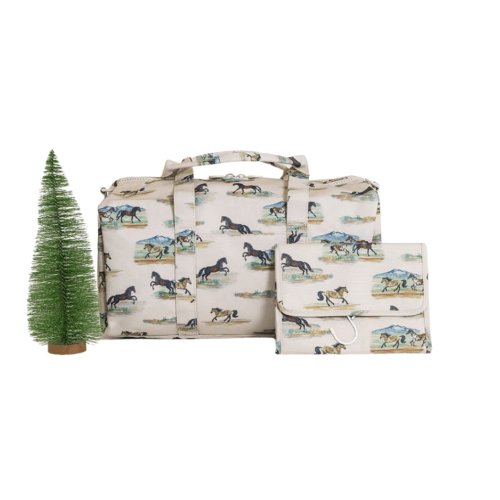 Weekender Gift Set - Duffel and Hanging Bag - Wild Horses