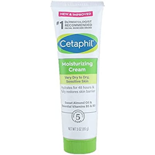 Body Moisturizer by CETAPHIL, Hydrating Moisturizing Cream for Dry to Very Dry, Sensitive Skin, NEW 3 oz Pack of 3, Fragrance Free, Non-Comedogenic, Non-Greasy