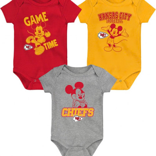 Kansas City Chiefs Baby Red Game Time One Piece Set - 133416452
