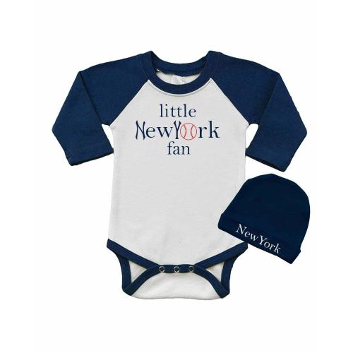 Baby Bodysuit & Cap Set - little New York fan
