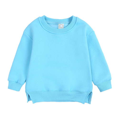 ZyeKqe Toddler Baby Clothes Crew Neck Spring Long Sleeve Unisex Girls Boys Solid Color Sweatshirts Kids Clothing