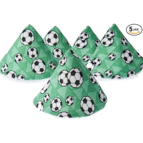 Beba Bean - Pee Pee Teepee for Baby Boy - Reusable & Washable Pee Shield for Diaper Changing - Baby Shower Gifts for Boys - Soccer Cotton Cloth - Laundry Bag - Set of 5 Covers