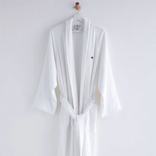 Clean Design Home Low-Lint Terry White Large Bath Robe