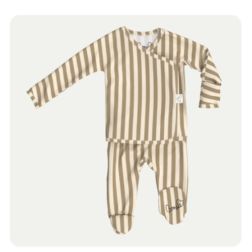 Footie - Toffee Twist – Bonsie Skin to Skin Babywear