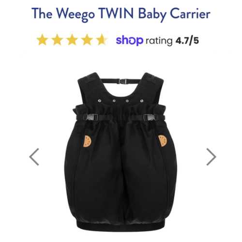 The Weego TWIN Baby Carrier