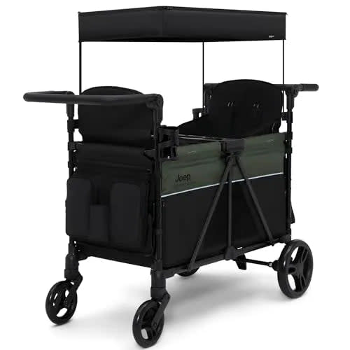 Jeep by Delta Children Aries Stroller Wagon - Black/Green