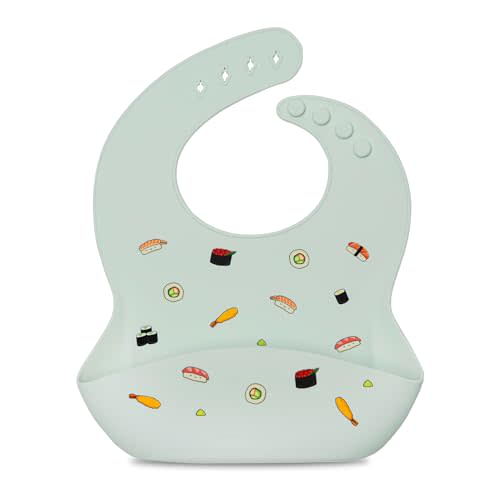 Loulou Lollipop Soft, Waterproof Silicone Feeding Bib for Babies and Toddlers