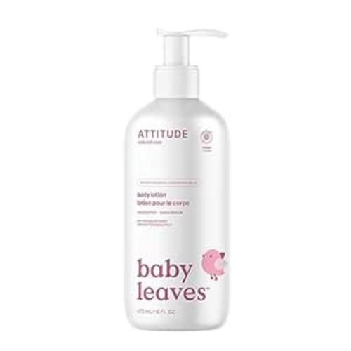 ATTITUDE Baby Lotion, Fragrance-Free Gentle Daily Hydration, Helps Keep Skin Soft & Smooth, EWG Verified, Dermatologically Tested, Vegan, Unscented, 16 Fl Oz