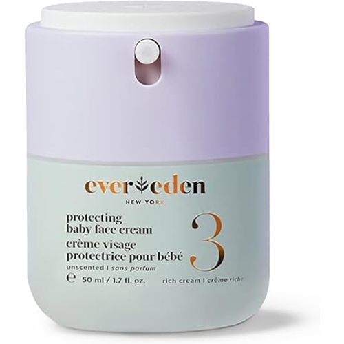 Evereden Protecting Baby Face Cream (1.7 fl. oz.): No.3 Rich Baby Cream - Nourishing Infant Face Moisturizer for Ultra-Dry Skin & Cold, Dry Climates - Clean and Vegan Ingredients - Fragrance-Free