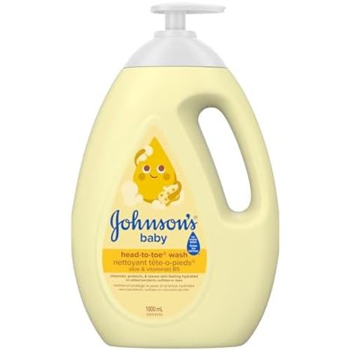Johnson's Baby Head-to-Toe Tear Free Wash, Aloe Vera & Vitamin B5, 1000ml