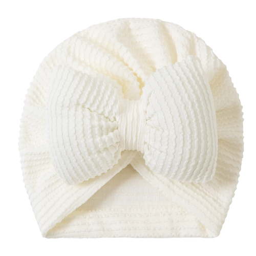 Xfvqtps Baby Girls Hairband Bow Solid Color Breathable Turban Headwrap for Infant Toddler