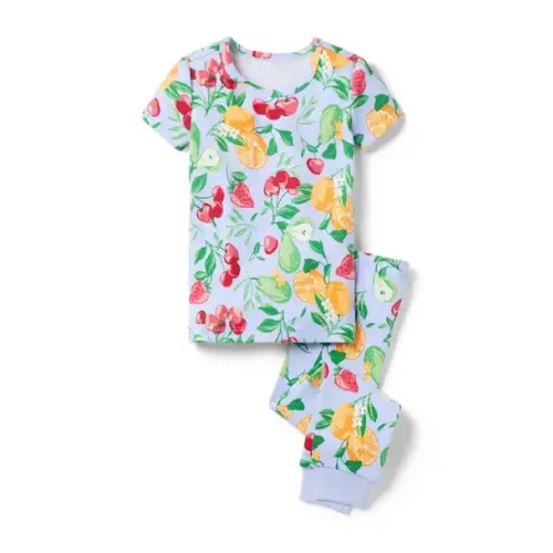 Pajamas Periwinkle Blue Fruit Good Night Pajama In Sweet Fruit Dreams by Janie and Jack