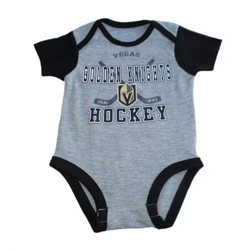 VF Vegas Golden Knights Sticks One Piece Creeper Bodysuit - Gray