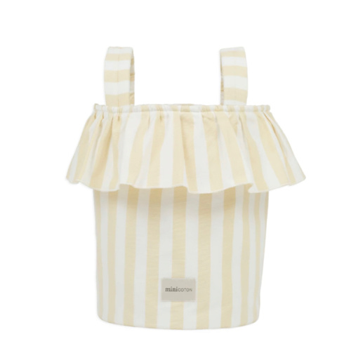 Basket Rayas - Butter + White · Minicoton