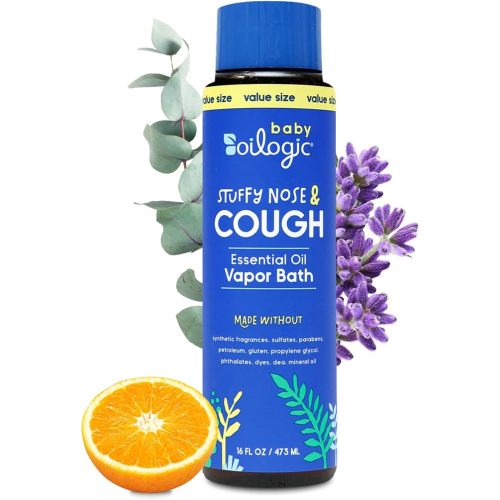 Oilogic Baby Stuffy Nose & Cough Soothing Vapor Bath for Babies & Toddlers