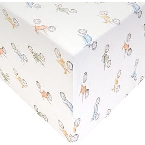 Premium Fitted Knit Crib Sheet/Toddler Sheet Ryder by Copper Pearl