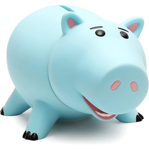 Hamm Piggy Bank, Cute Plastic Coin Bank for Boys and Girls, Unbreakable Pig Money Bank for Kids Gift (Blue)