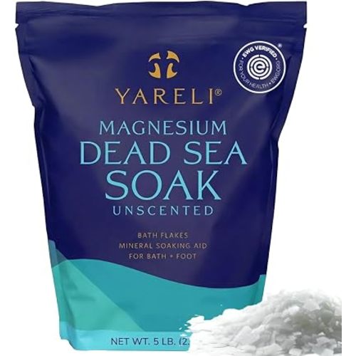 Yareli Magnesium Flakes Dead Sea Bath Soak, 5lb Unscented