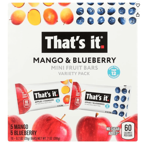 Thats it Mango Blueberry Mini Bars 10 Count, 7 OZ