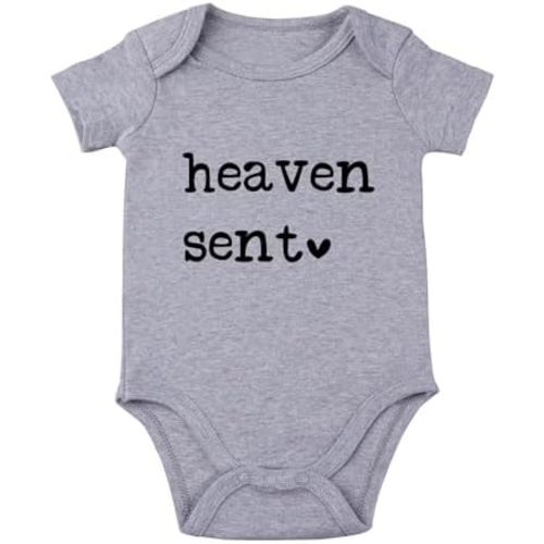 Heaven Sent Baby Bodysuit Religious Pregnancy Announcement Baby Romper Unisex Bodysuit