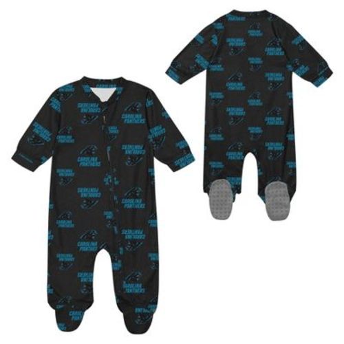 NFL Carolina Panthers Infant Boys' Blanket Sleeper Bodysuit - 0-3M
