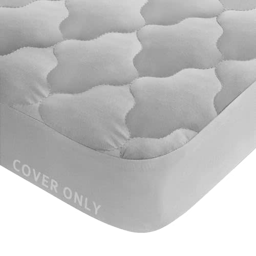 Waterproof Pack and Play Mattress Pad (Cover Only) 39" x 27", Compatible with Graco Pack and Play & Dream On Me & Pamo Babe, Cotton Fabric Playpen/Playard Sheet Quilted, Gray