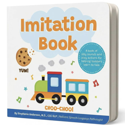 Imitation Book: Interactive & Fun Learn to Talk Board Book For Toddlers Ages 0-4, Written by a Speech Therapist