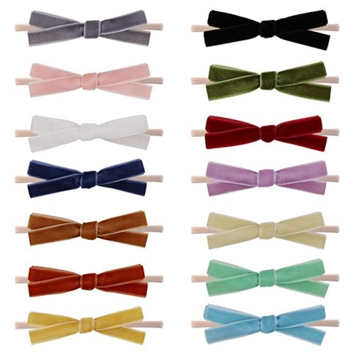 Baby Girl Headbands and Bows, Newborn Infant Toddler Nylon Hairbands Hair Accessories