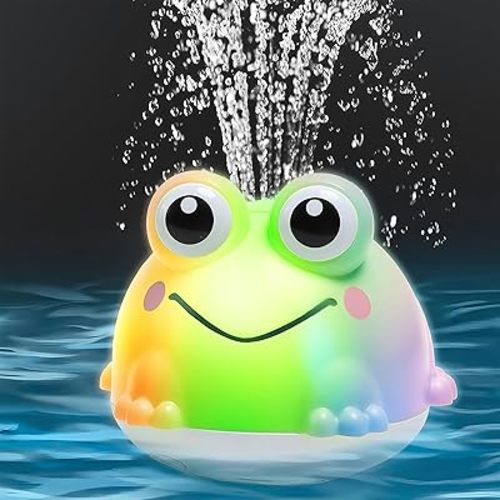 Light Up Bath Toys, Toddler Bath Toys for Kids Ages 1-3, Christmas Stocking Stuffers for Babies 6-12-18 Months, Bath Toy Sprinkler Toddler Birthday Bathtub Water Toy for 1 2 3 Year Boy Girl Gifts