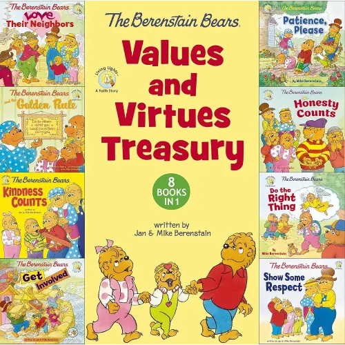 The Berenstain Bears Values and Virtues Treasury: 8 Books in 1 (Berenstain Bears/Living Lights: A Faith Story)