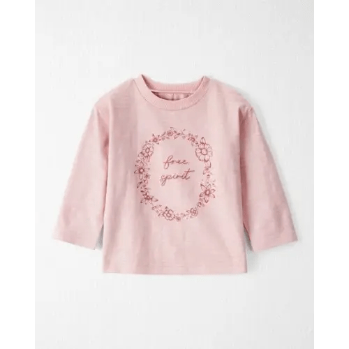 Baby Girl Organic Cotton Free Spirit Long-Sleeve Jersey Tee - Little Planet | Carter's