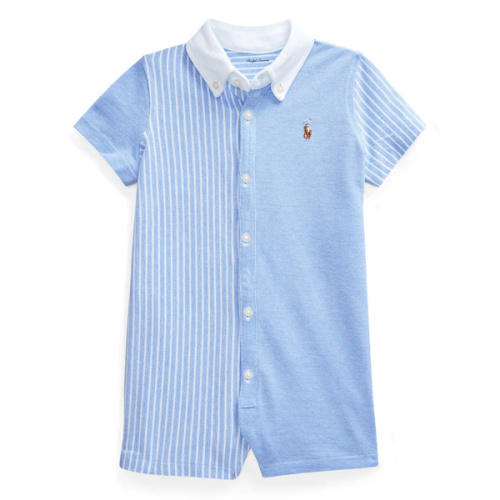 Knit Cotton Oxford Fun Shortall (Baby Boy)