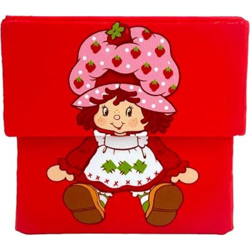 Happy Nappers Strawberry Shortcake: Storable 8" Box - Red Character Themed Bin, Fabric Storage Container, Opening Top Lid, Holds Toys-Books-Games & More, Licensed